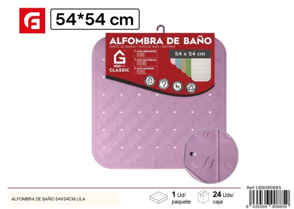 Alfombra de baño 54x54 cm lila - Accesorios de baño
