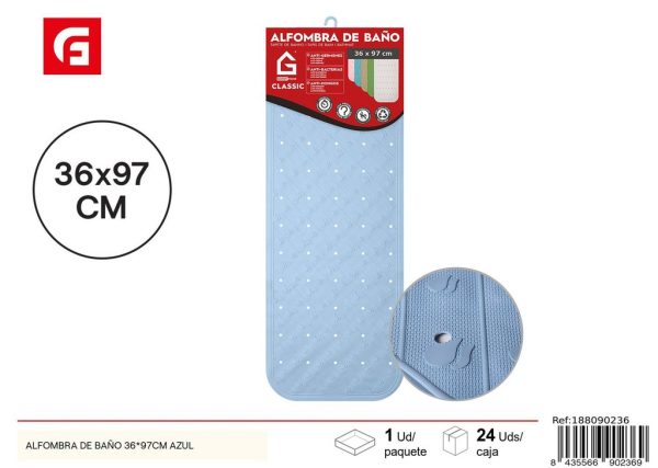Alfombra de baño azul 36x97 cm - Accesorios de baño