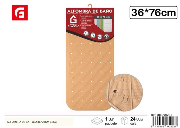 Alfombra de baño beige 36x76 cm - Alfombras de baño