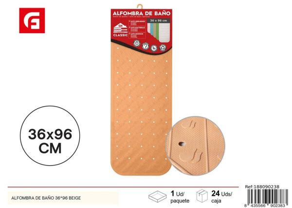 Alfombra de baño beige 36x97 cm - Accesorios de baño