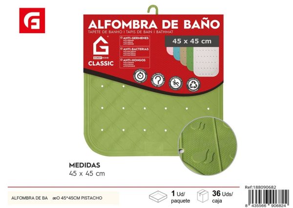 Alfombra de baño pistacho 45x45 cm - Antideslizante