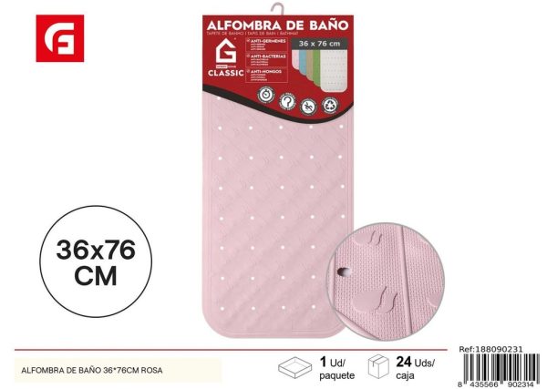Alfombra de baño rosa 36x76 cm - Alfombras de baño