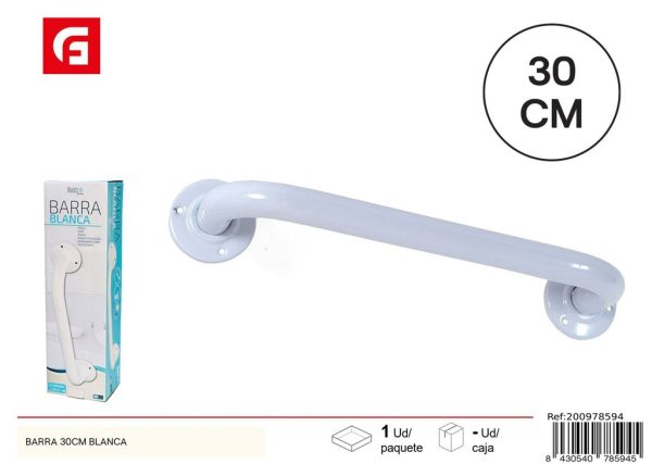 Barras de apoyo blancas 30 cm - Accesorios de baño