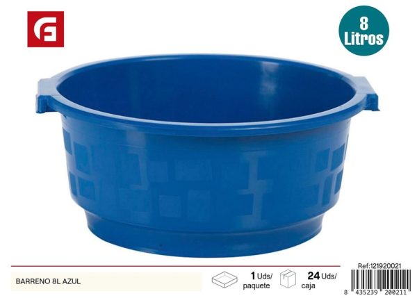 Barreno 8L azul - Utensilios de plástico