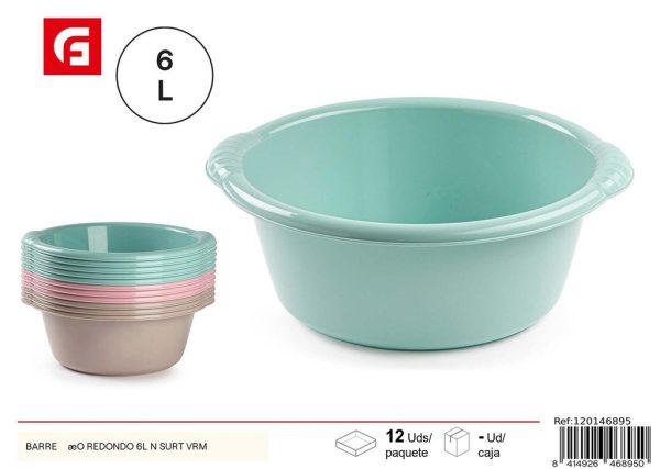 Barreno redondo 6L surtido verde para hogar y limpieza