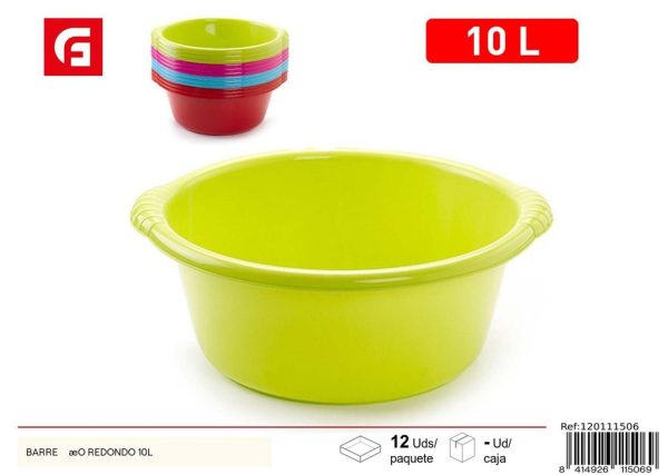 Barreno redondo plástico de 10L - Utensilios de cocina