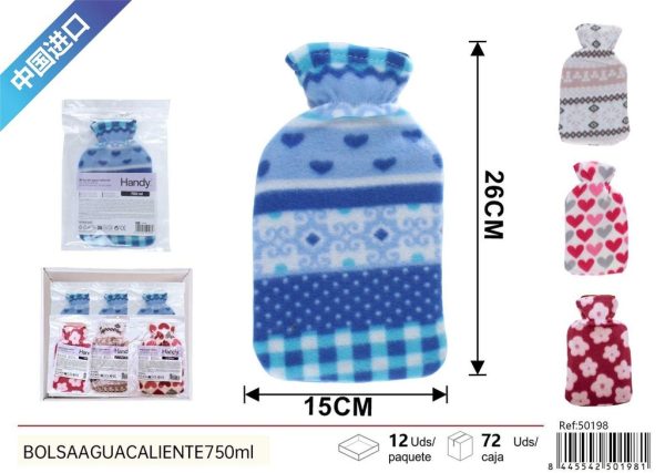 Bolsa de agua caliente colorido 750ml - Productos de bienestar