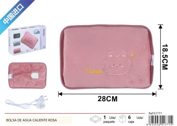 Bolsa de agua caliente con bordado de animales rosa - Productos nuevos