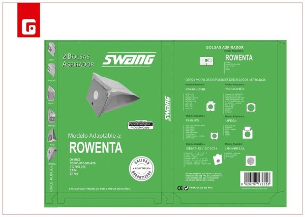 Bolsa para aspiradora 25 unidades accesorio de limpieza