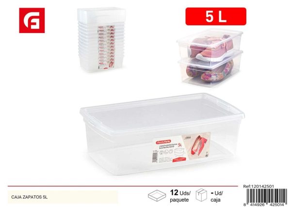 Caja de zapatos de plástico 5L - Accesorios de organización
