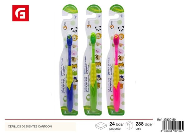 Cepillos de dientes con dibujos animados - Productos de cuidado personal