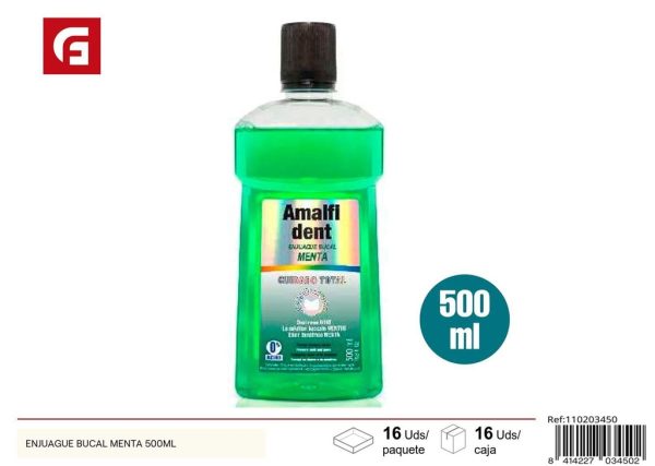 Enjuague bucal menta 500ML - Productos de cuidado personal