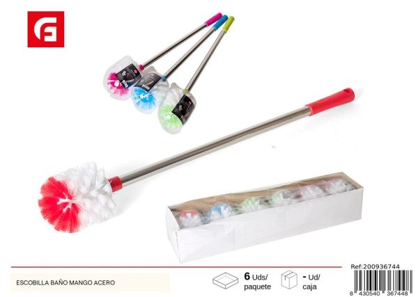 Escobilla de baño mango acero - Accesorios de limpieza