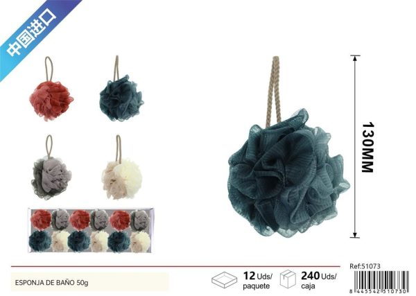 Esponja de baño degradada de colores 50g para higiene personal