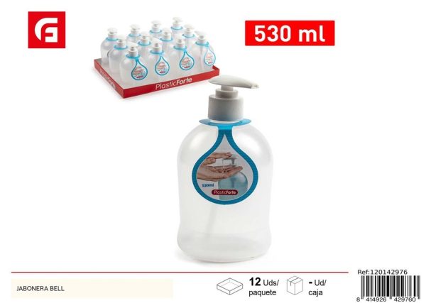 Jabonera Bell de plástico para dispensar jabón