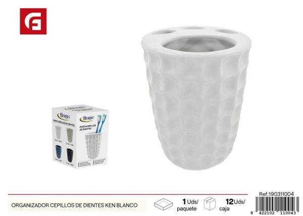 Organizador cepillos de dientes Ken Blanco - Accesorios de baño