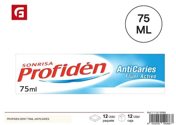 Pasta de dientes anticaries 75ml PROFIDEN - Productos de higiene personal