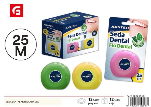 Seda dental mentolada 25 m - Cuidado personal