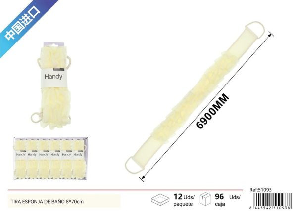 Tira esponja de baño 8*70 cm - Accesorios de baño