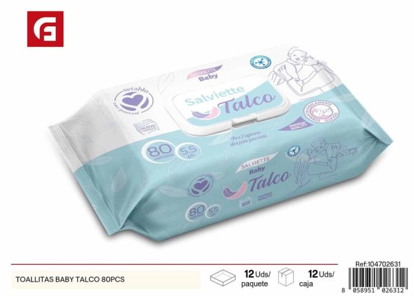 Toallitas baby talco 80PCS - Productos de cuidado personal