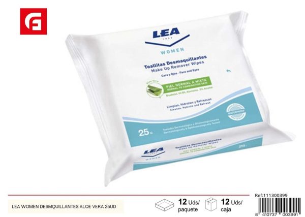 Toallitas desmaquillantes aloe vera 25ud - Productos de cuidado personal