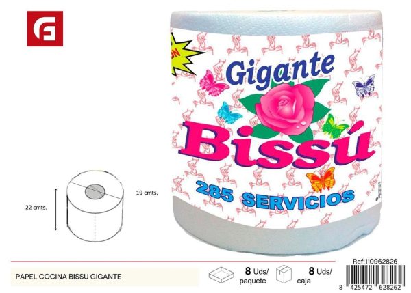 Papel de cocina Bissu gigante - Toalla de papel para cocina
