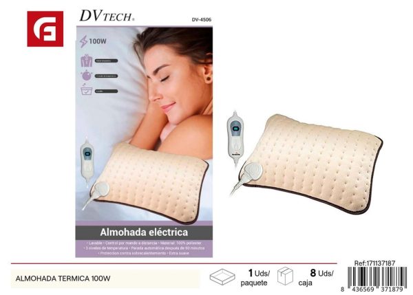 Almohada térmica 100W - Calefacción y alivio de dolores