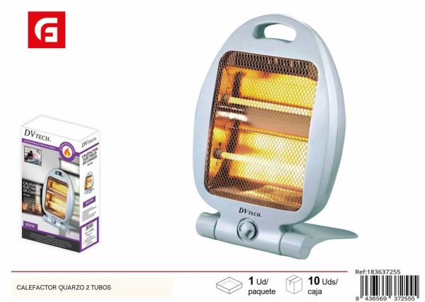 Calefactor de cuarzo 2 tubos para climatización interior