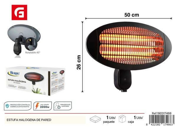 Estufa halógena de pared - Calefacción y climatización