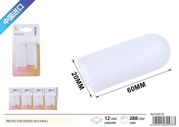 Protector de Dedos Silicona L (2x6 cm) Blanco - Protectores para pies