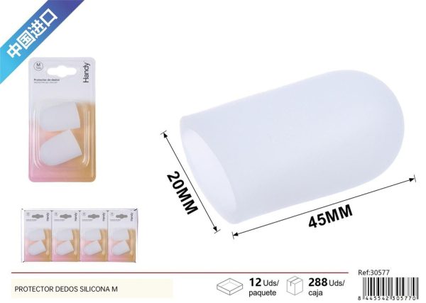 Protector de Dedos Silicona M (2x4.5 cm) Blanco - Protectores para pies
