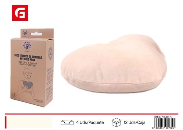 Saco de semillas en forma de corazón color beige - Cuidado personal