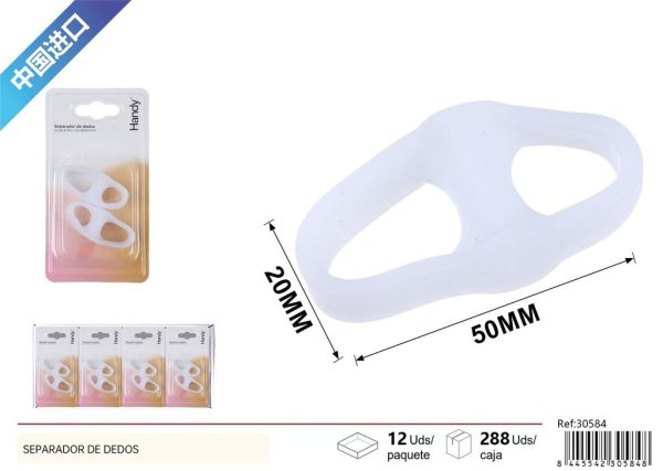 Separador de dedos reforzado en blanco - Accesorios y cuidado de pies
