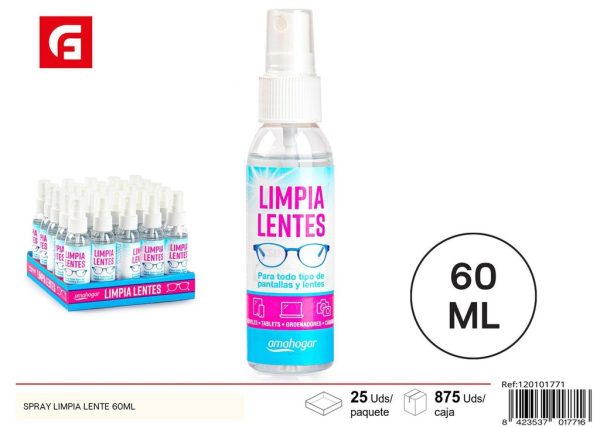 Spray limpiador de lentes 60ml - Productos de limpieza