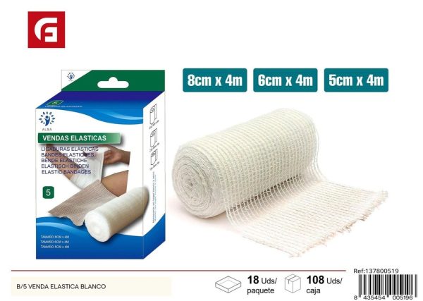 Venda elástica blanca 3 yardas - Productos de cuidado personal