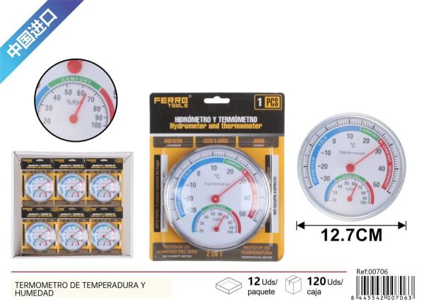 Termómetro de temperatura y humedad - Herramientas de ferretería - Imagen 2