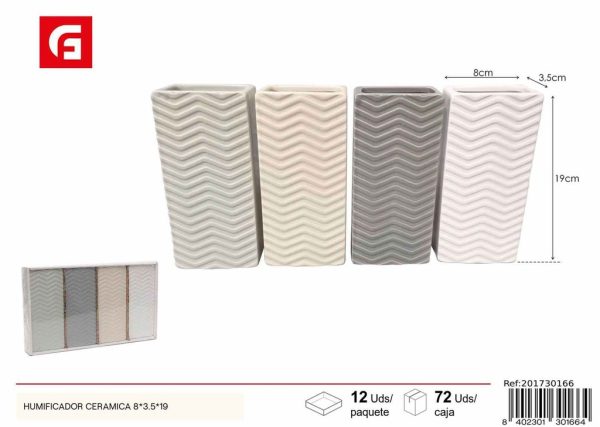 Humificador de cerámica 8x3.5x19 cm - Decoración del hogar - Imagen 2