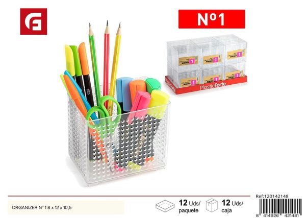 Organizador de escritorio 8x12x10.5 - Material de oficina