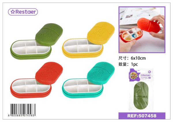 Pastillero ovalado 6*10 cm - Organización de medicinas y accesorios de salud