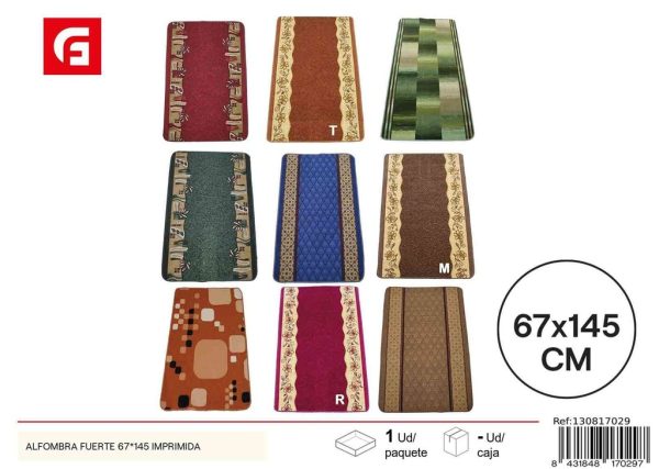 Alfombra fuerte 67x145 impresa - Textiles resistentes para hogares