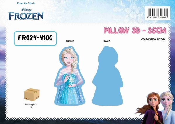 Almohada infantil de Frozen 3D de 35cm - Juguetes