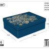 Caja de cartón plegable set de 3 con estampado dorado - Artículos de regalo
