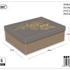 Caja de cartón plegable set de 3 con estampado dorado - Artículos de regalo - Imagen 2