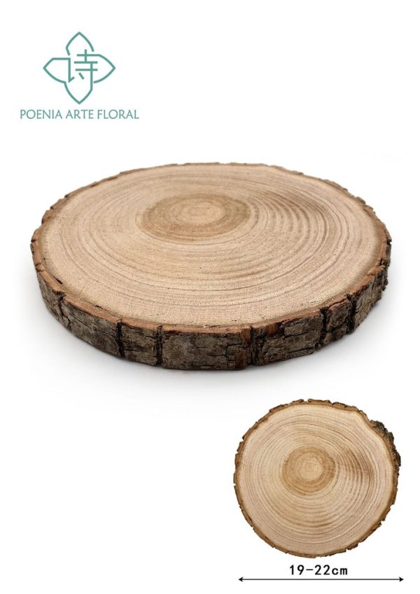 Disco de madera de castaño de 19-22 cm - Accesorio decorativo