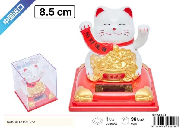 Gato de la suerte solar-眯眼 altura 8.5cm - Adornos para el hogar