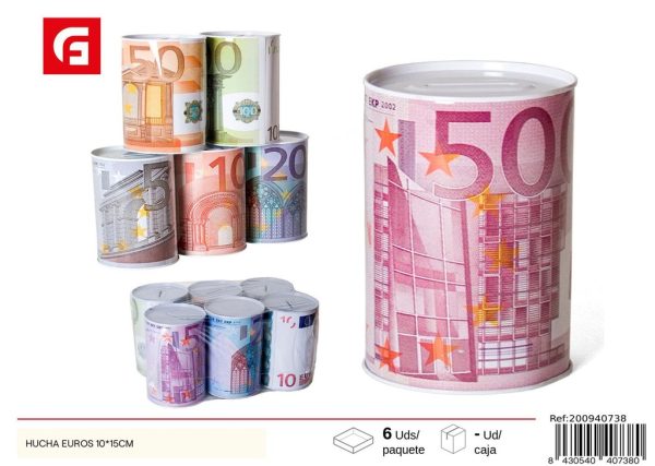 Hucha euros 10x15 cm - Decoración y huchas