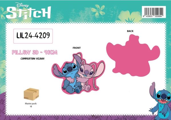 Juguete infantil - Almohada 3D de Stitch 40 cm