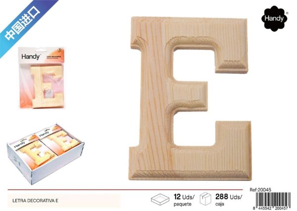 Letra decorativa E - Manualidades y letras decorativas