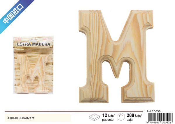 Letra decorativa M - Manualidades y letras decorativas