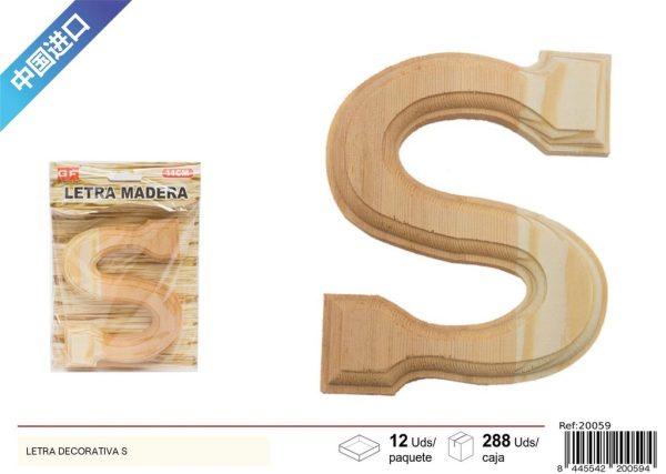 Letra decorativa S - Manualidades y letras decorativas